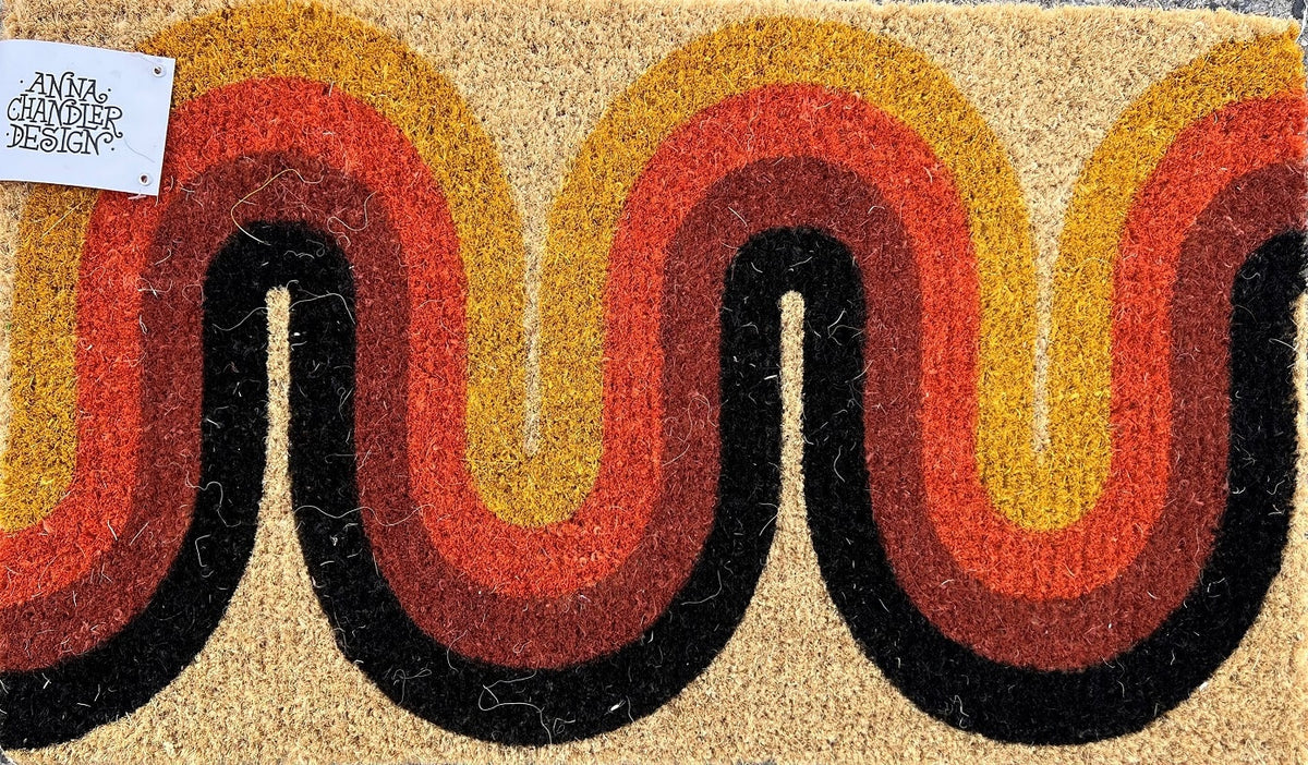 Anna Chandler Design - Coir Doormat / Worm Orange