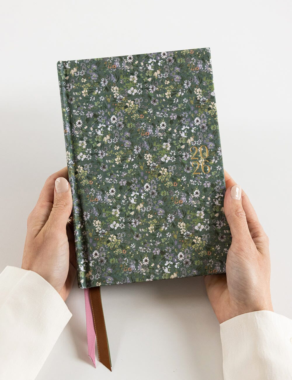 Bespoke Letterpress - 2026 Petite Linen Bound Planner, Summer Perennials
