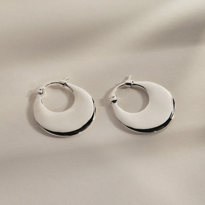 Najo - Crescence Hoops Silver - The Ivy Room Adelaide