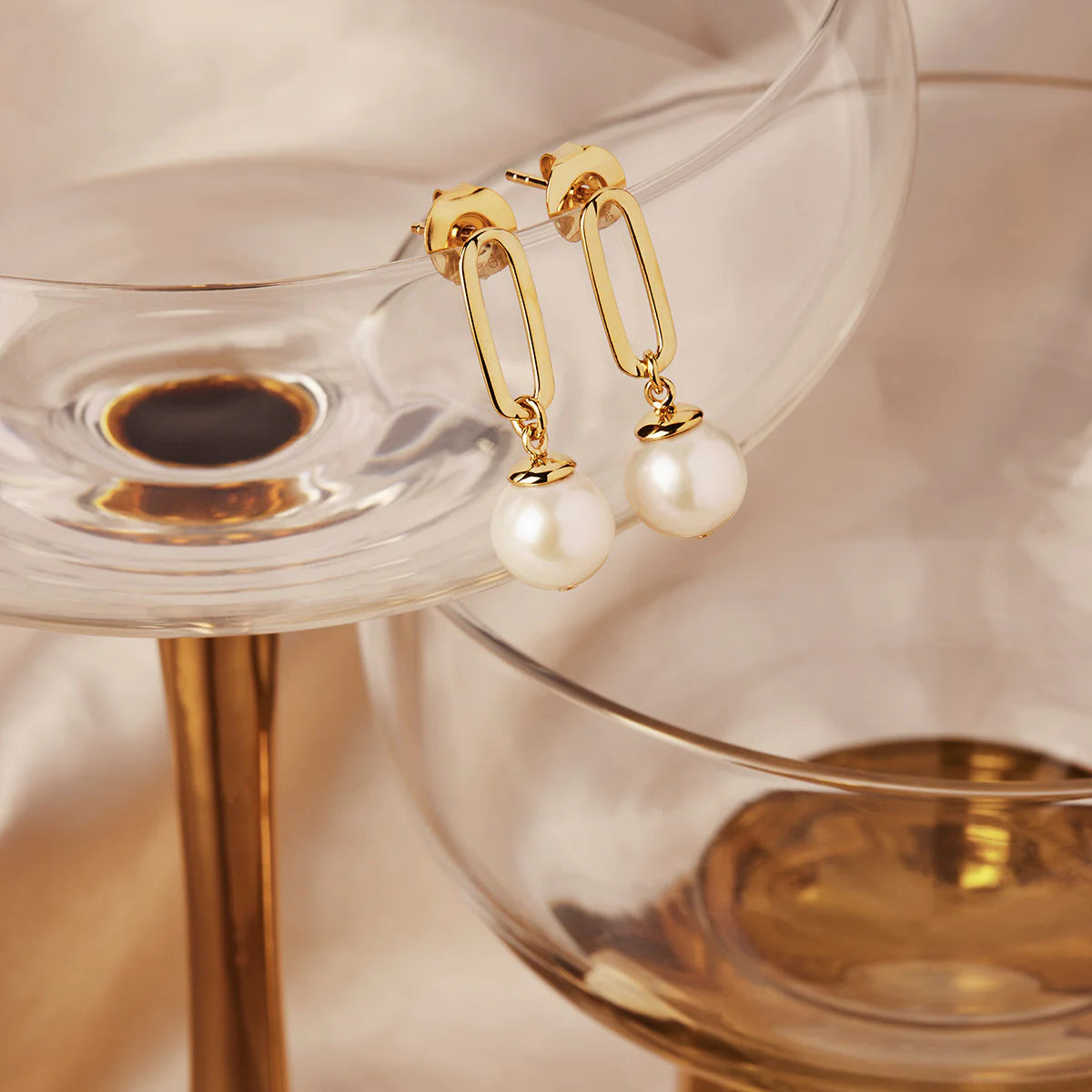 Najo - The Enchantress Pearl Drop Stud Earrings