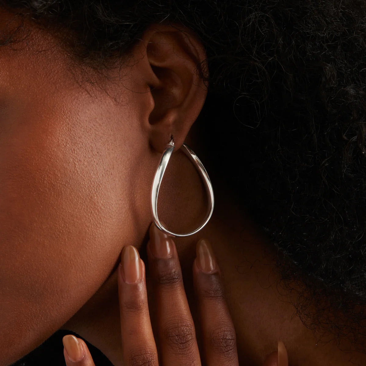 Najo - Odyssey Hoop Earring Silver - The Ivy Room Adelaide