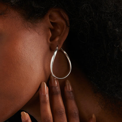 Najo - Odyssey Hoop Earring Silver - The Ivy Room Adelaide