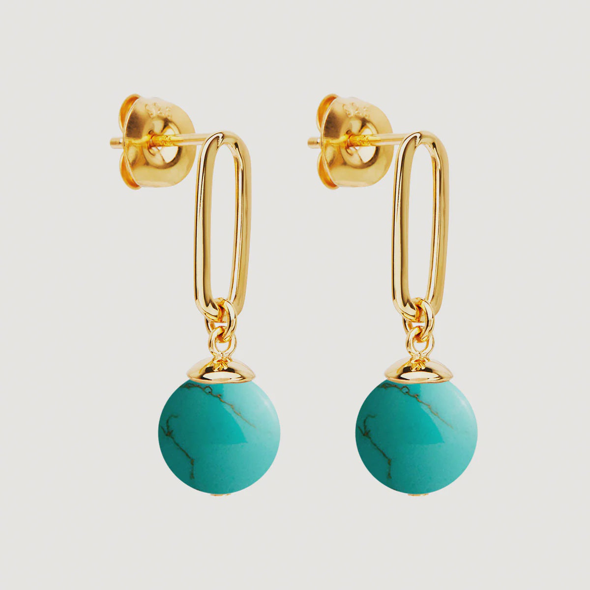 Najo - The Enchantress Turquoise Drop Stud Earrings