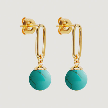 Najo - The Enchantress Turquoise Drop Stud Earrings - The Ivy Room Adelaide