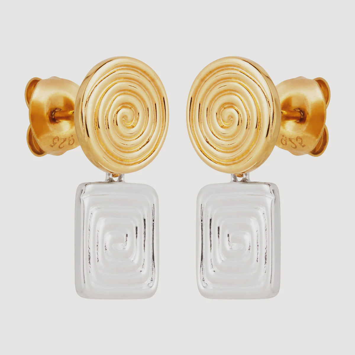 Najo - Labyrinthe Two-Tone Earrings