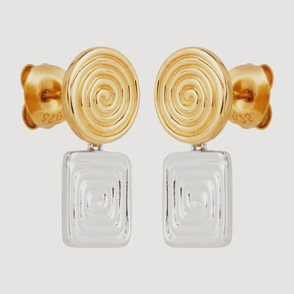 Najo - Labyrinthe Two-Tone Earrings