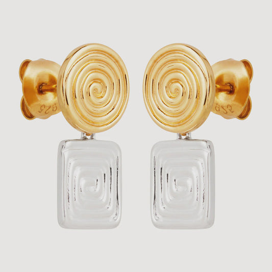 Najo - Labyrinthe Two-Tone Earrings