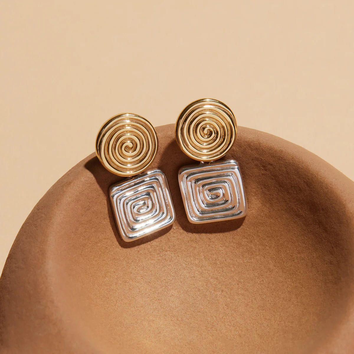 Najo - Labyrinthe Two-Tone Earrings