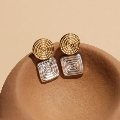 Najo - Labyrinthe Two-Tone Earrings