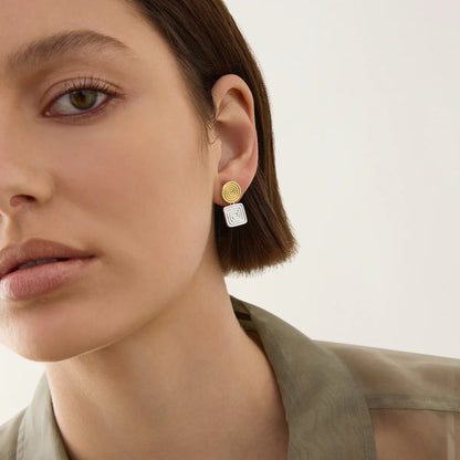 Najo - Labyrinthe Two-Tone Earrings
