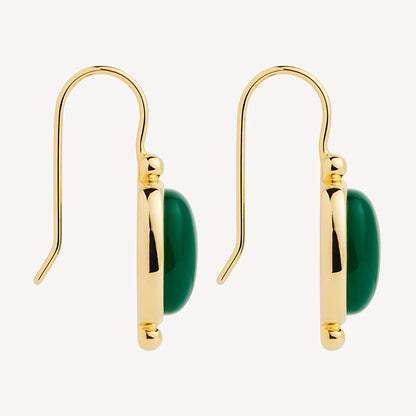 Najo - Fleur Green Onyx Earrings