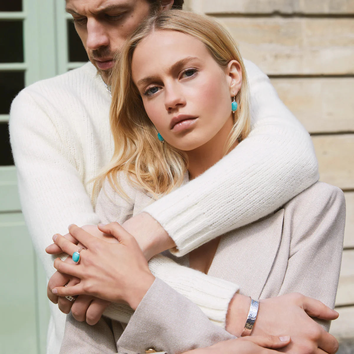 Najo - Fleur Amazonite Earrings
