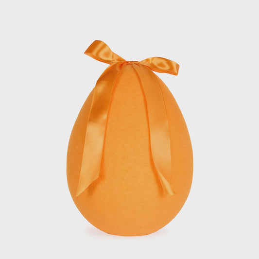 Holly & Ivy - XL Flocked Easter Egg Orange