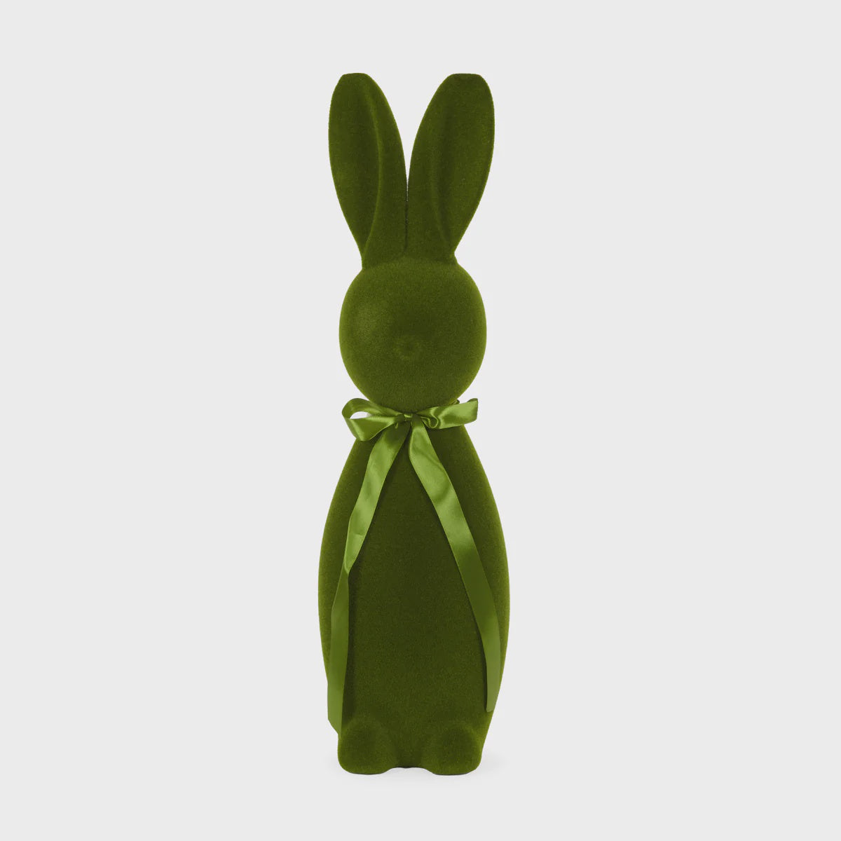 Holly & Ivy - XL Flocked Rabbit with Bow | Moss - The Ivy Room Adelaide