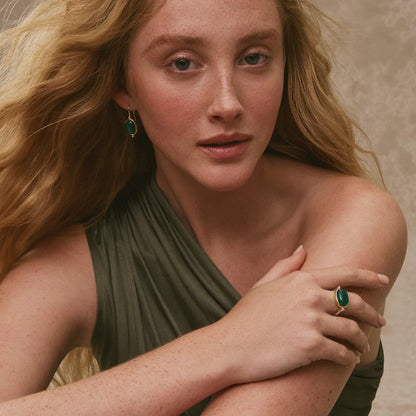 Najo - Fleur Green Onyx Ring - The Ivy Room Adelaide