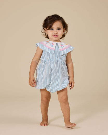 Goldie + Ace - Sailor Stripe Collared Romper