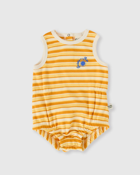 Goldie + Ace - Sunshine Stripe Bubble Romper