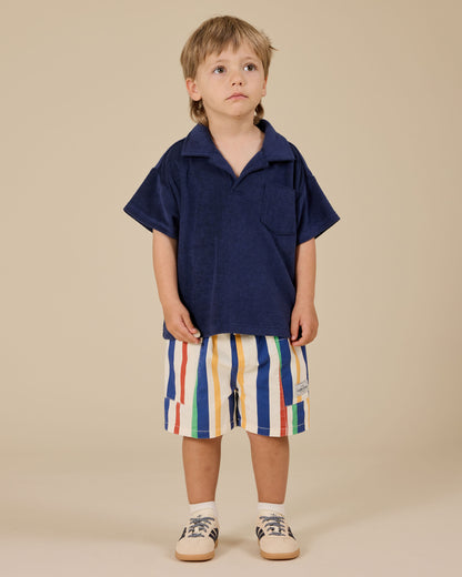 Goldie + Ace - Noah Denim Pocket Shorts 90s Bold Stripe