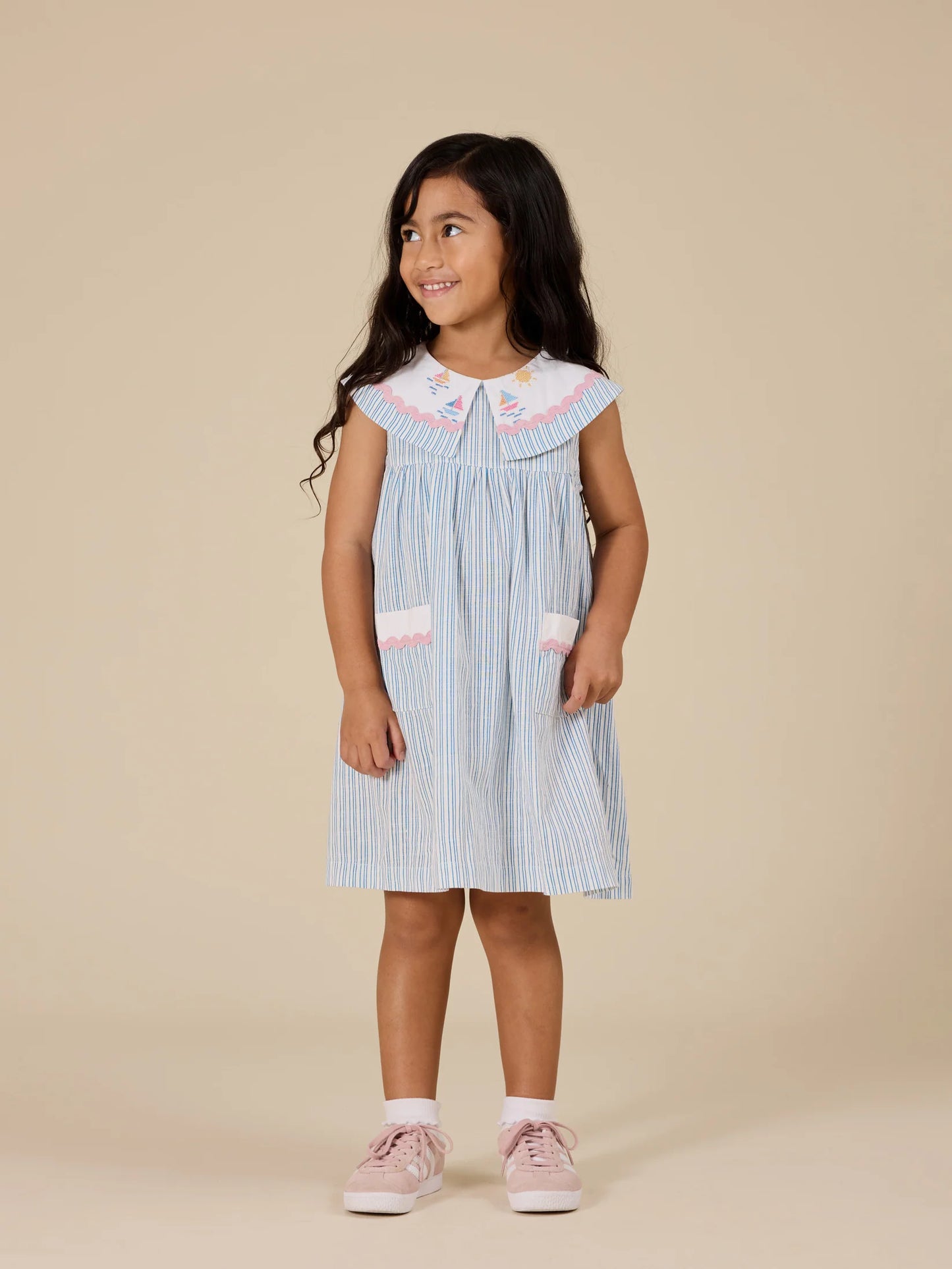 Goldie + Ace - Sailor Stripe Collared Dress - The Ivy Room Adelaide