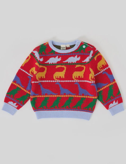 Goldie + Ace - Dino Knit Jumper