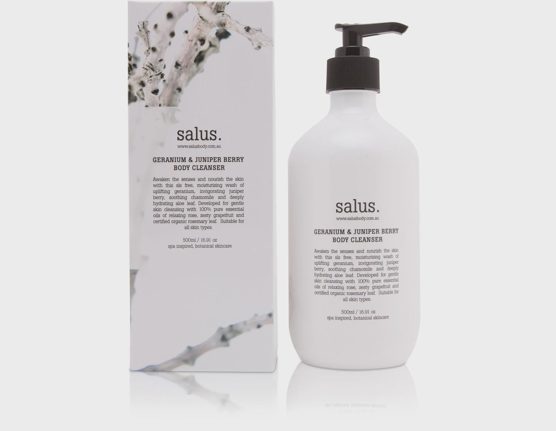 Salus - Geranium & Juniper Body Wash - The Ivy Room Adelaide