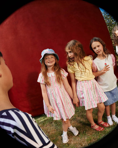 Goldie + Ace - Antique Smocked Dress | Stripe Strawberry