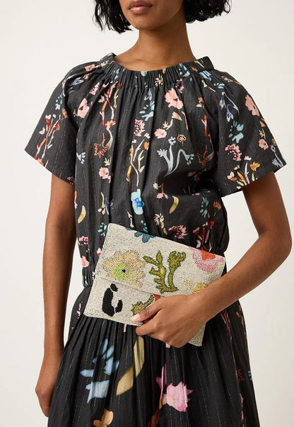 Nancybird - Fold Clutch / Watercolour