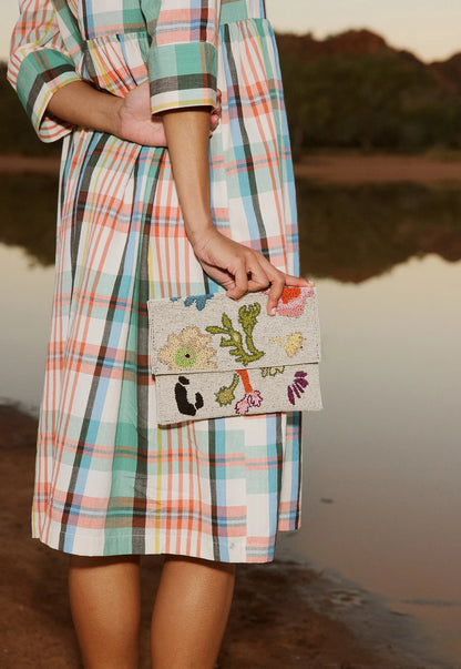 Nancybird - Fold Clutch / Watercolour