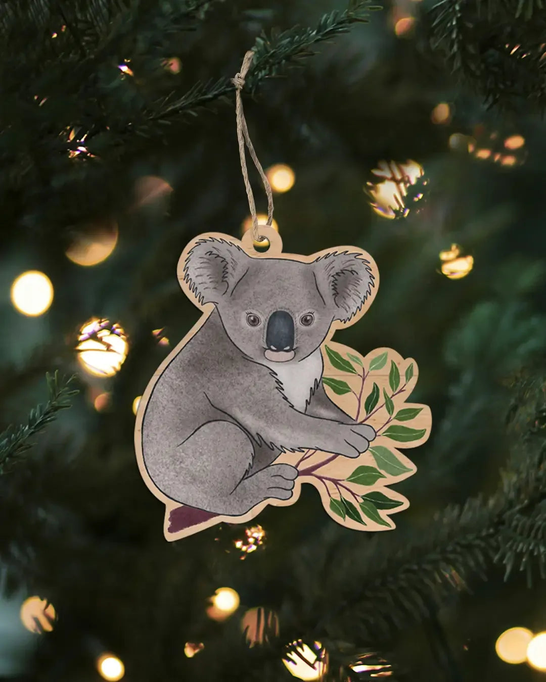 Earth Greetings - Christmas Wooden Decoration | Koala - The Ivy Room Adelaide