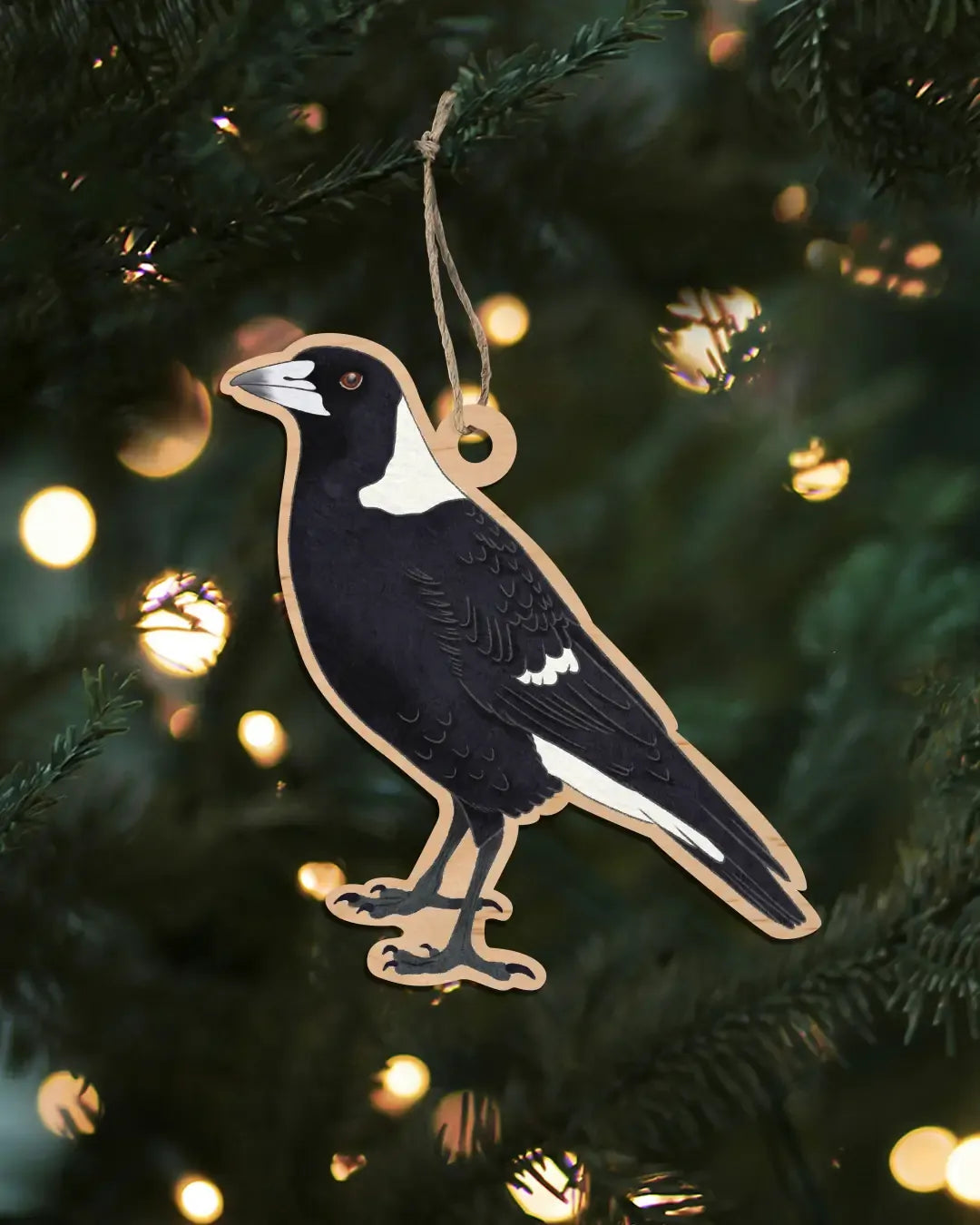 Earth Greetings - Christmas Wooden Decoration | Magpie - The Ivy Room Adelaide