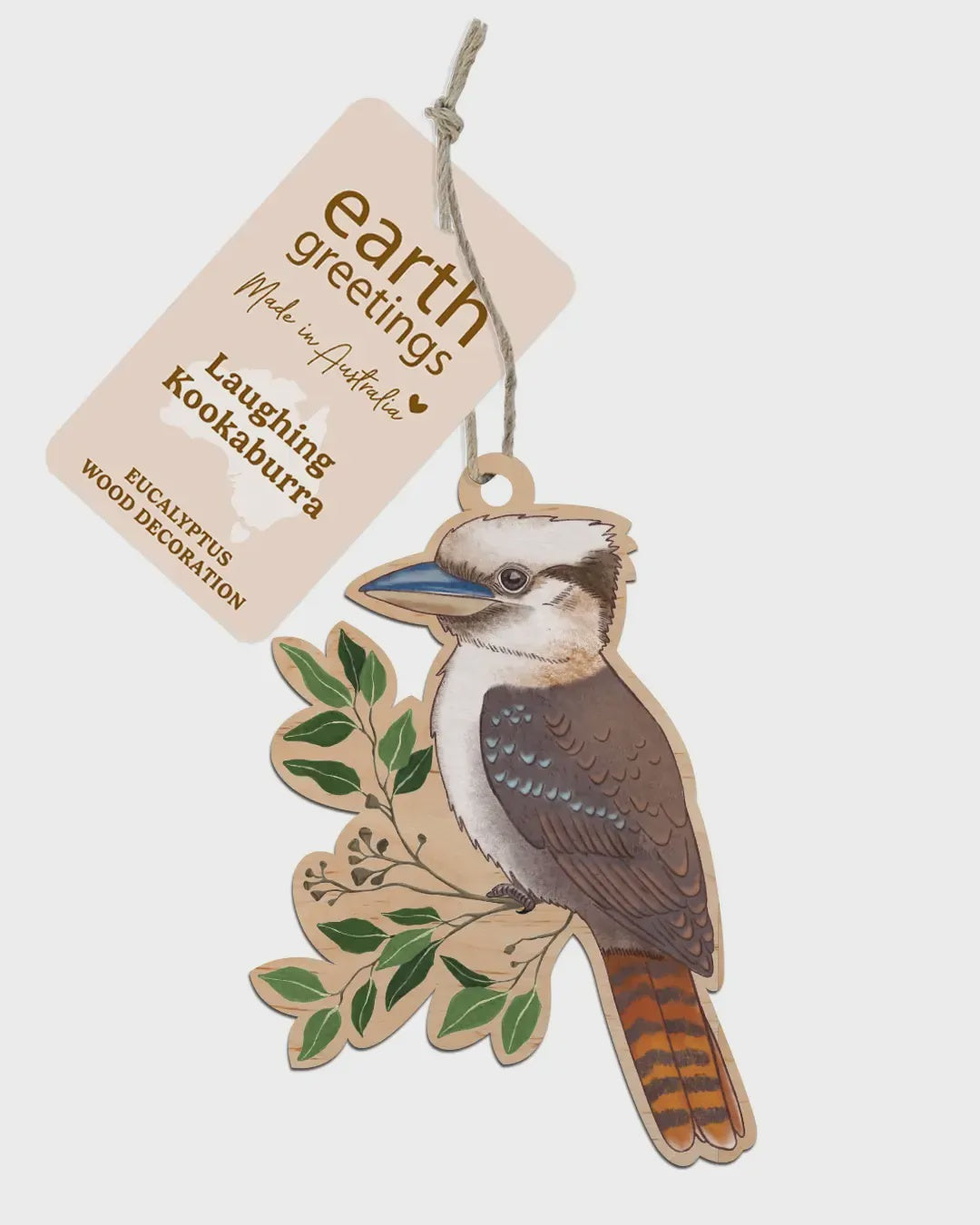 Earth Greetings - Christmas Wooden Decoration | Kookaburra