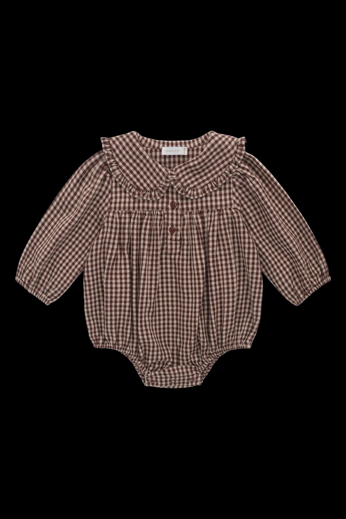 Jamie Kay - Organic Cotton Elowen Playsuit / Cinnamon Gingham