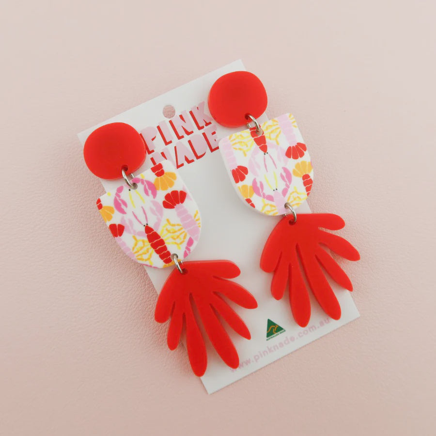 Pink Nade - Jayne Lobster Dangle Earrings