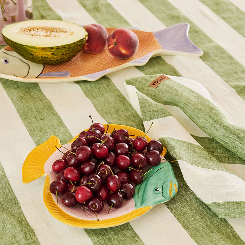 Kip & Co - Moss Stripe Napkin 4pc Set