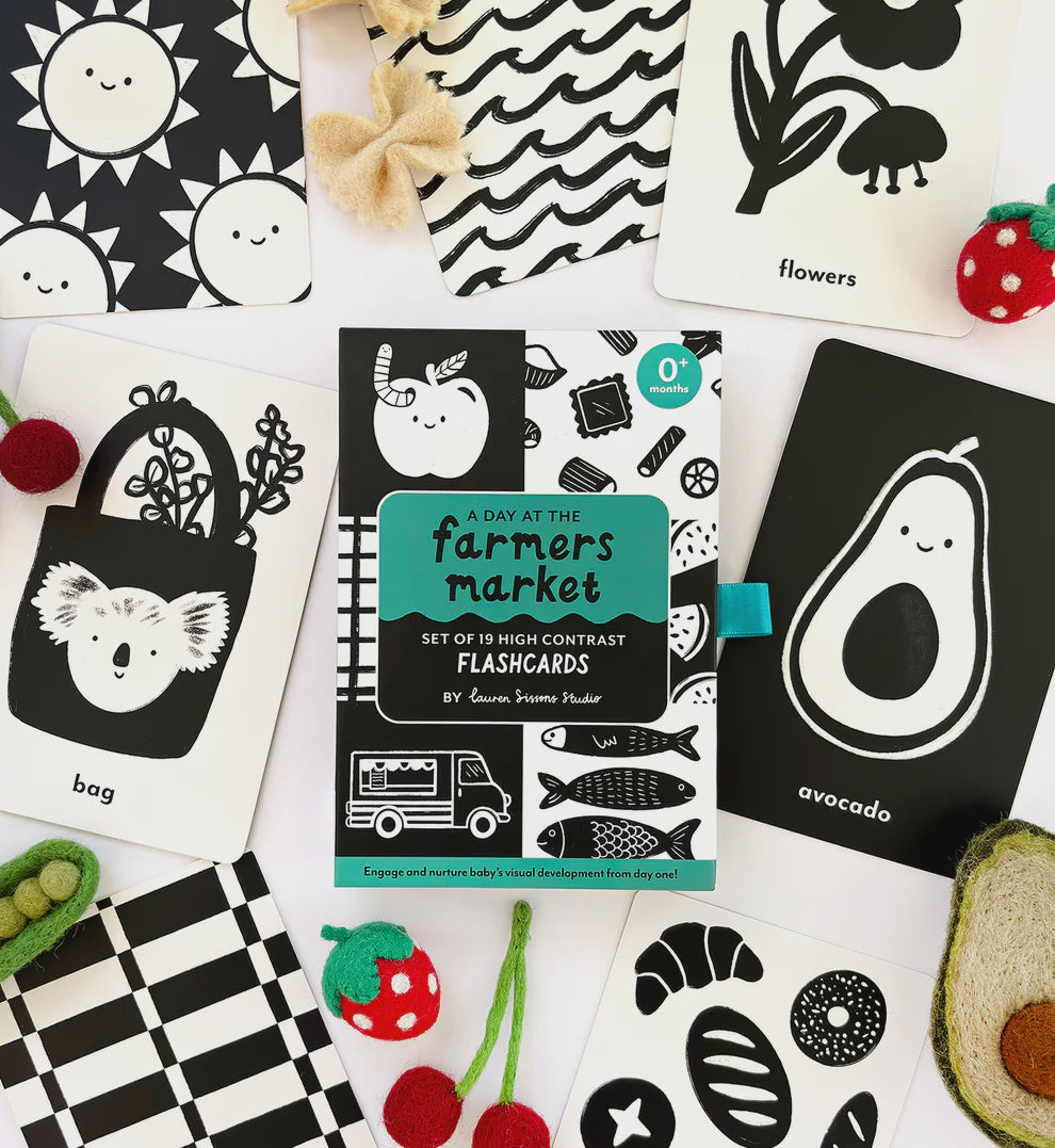 Lauren Sissons - High Contrast Flash Cards | Market - The Ivy Room Adelaide
