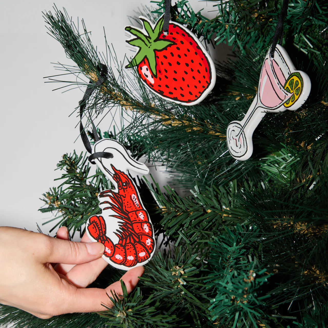 Studio Milligram - Christmas Ceramic Decoration | Prawn - The Ivy Room Adelaide