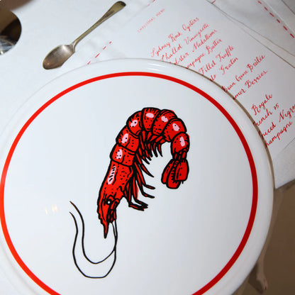 Studio Milligram - Christmas Plate Prawn - The Ivy Room Adelaide