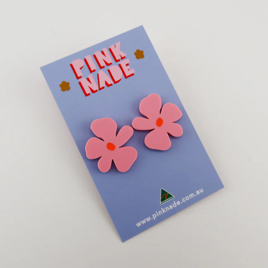 Pink Nade - Maggie Flower Statement Studs