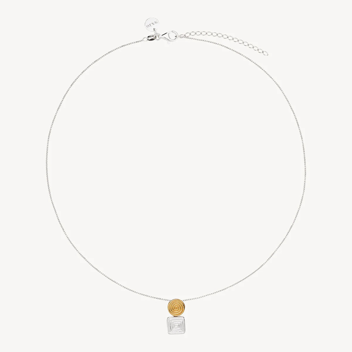 Najo - Labyrinthe Two-Tone Pendant Necklace
