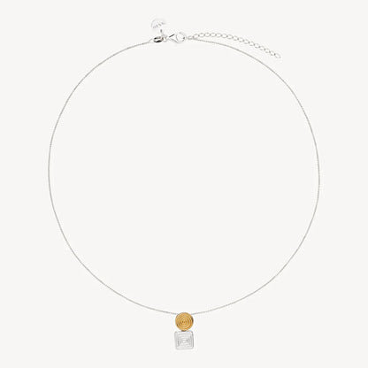 Najo - Labyrinthe Two-Tone Pendant Necklace
