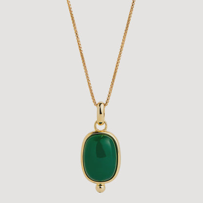 Najo - Fleur Green Onyx Pendant Necklace