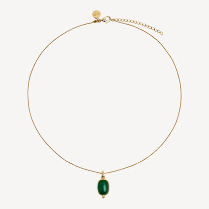 Najo - Fleur Green Onyx Pendant Necklace