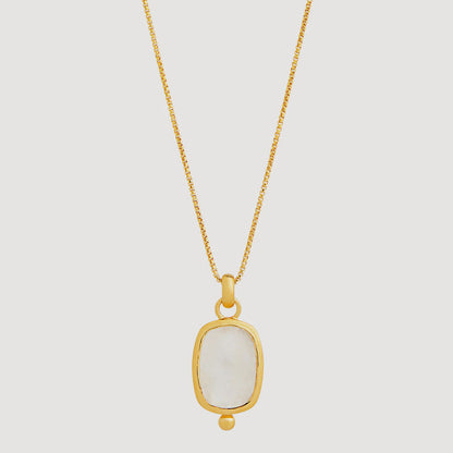 Najo - Fleur Rainbow Moonstone Pendant Necklace