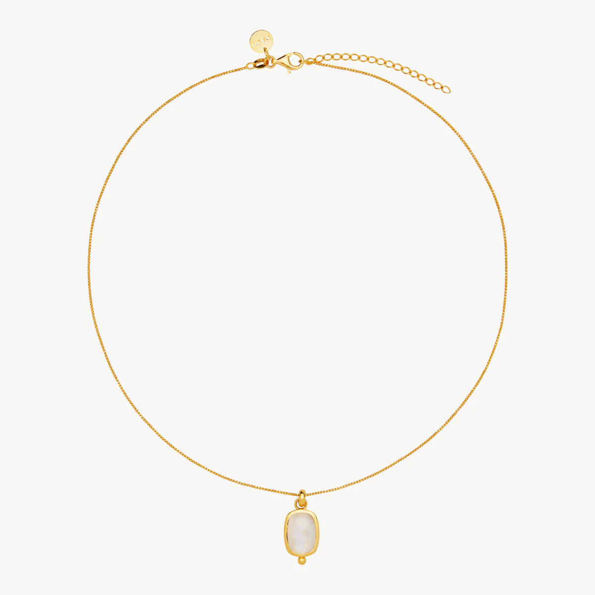 Najo - Fleur Rainbow Moonstone Pendant Necklace