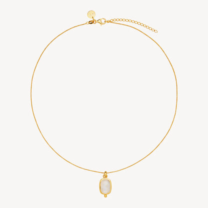 Najo - Fleur Rainbow Moonstone Pendant Necklace