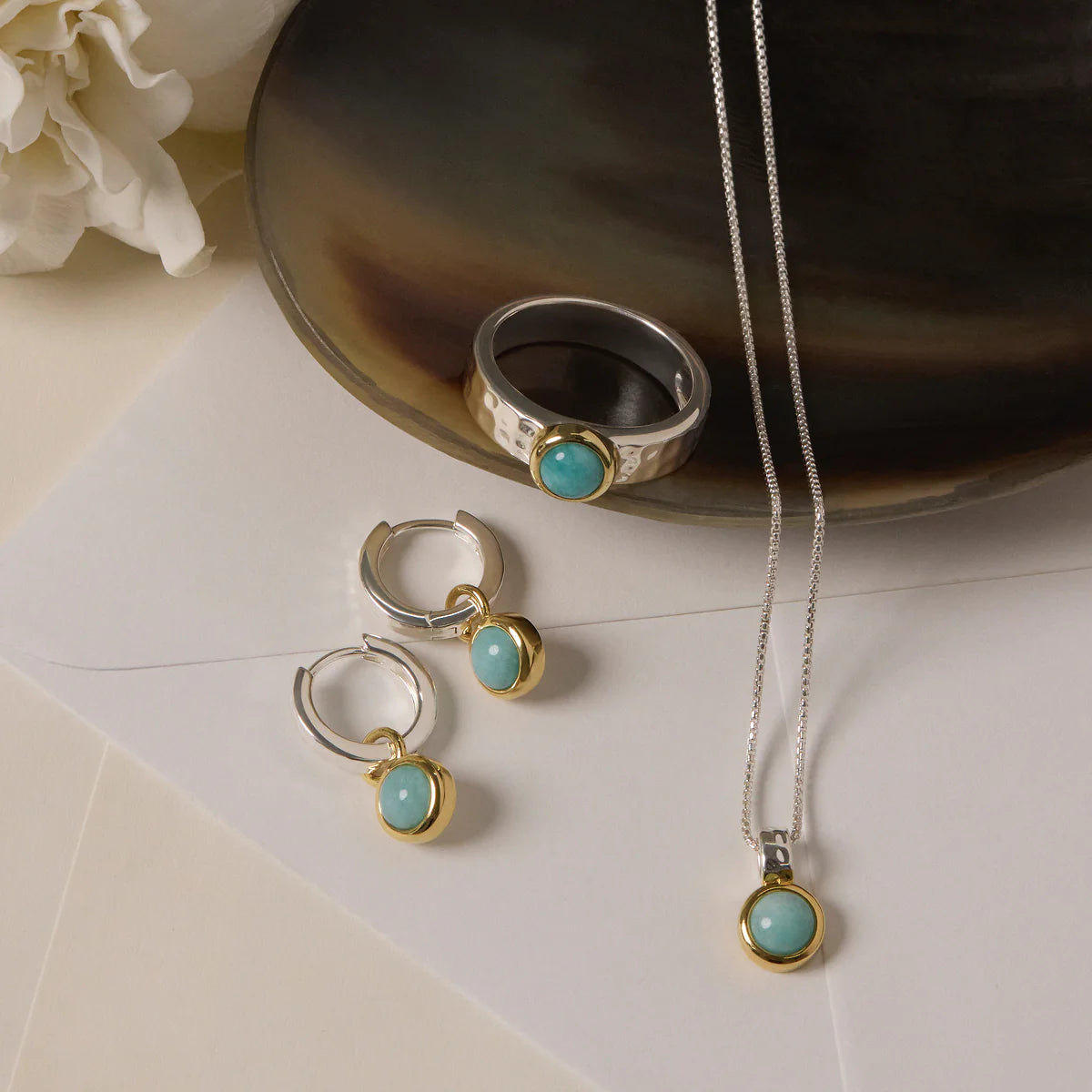 Najo - Solace 2-Tone Amazonite Necklace