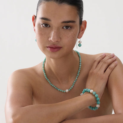 Najo - Sunset Amazonite & Pearl Necklace
