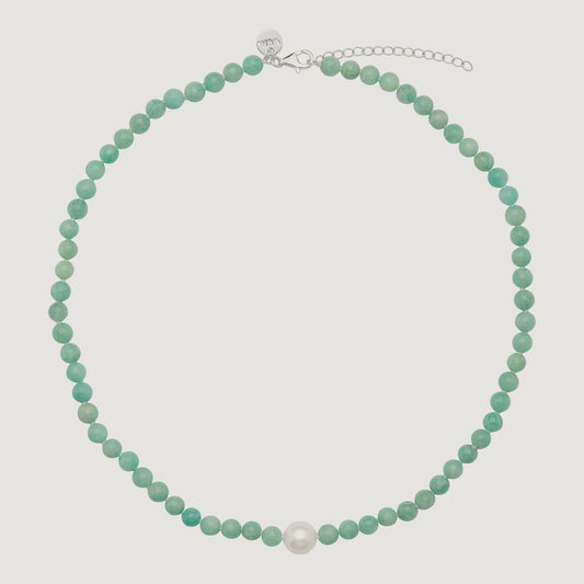 Najo - Sunset Amazonite & Pearl Necklace
