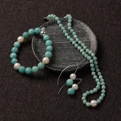 Najo - Sunset Amazonite & Pearl Necklace