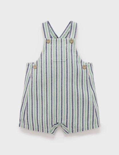 Purebaby - Striped Overalls